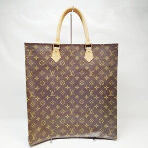 Authentic Louis Vuitton Sac Plat Brown Monogram Hand Bag mn688-021426